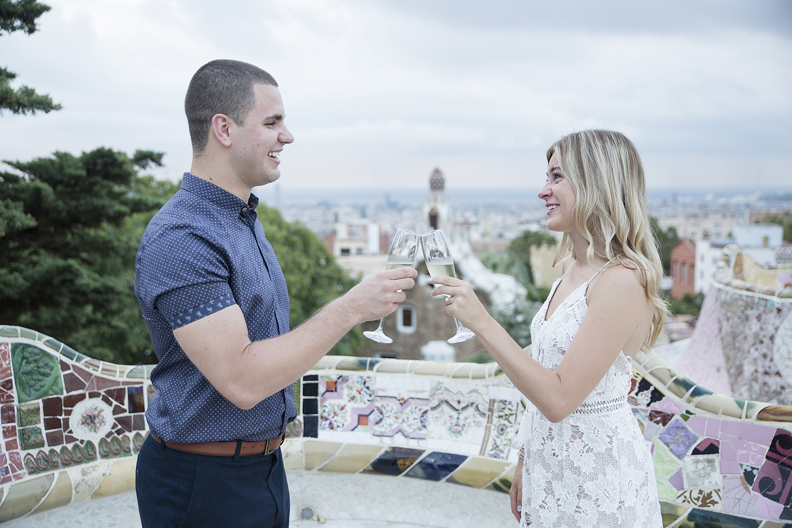 Surprise proposal in Barcelona
