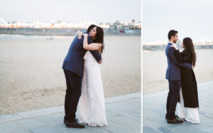Engagement photo session at the beach in Barcelona